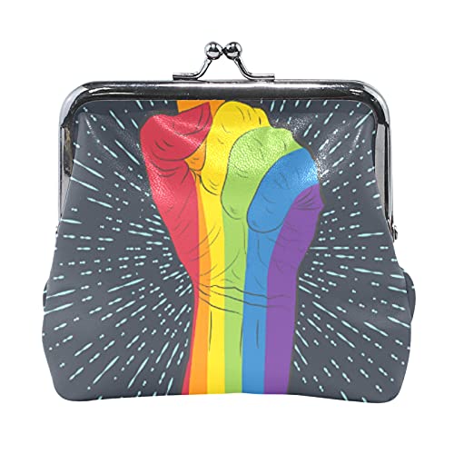 Multi 20 St. Patrick's Shamrock Leprechaun Hat Pot of Gold Rainbow auf Weiß Damen Leder Geldbörse Haspe Karte Schlüssel Kleingeld Geldbörse Kleine Schnalle Handtaschenetui Kiss Lock Clutch Tasche Tasc von IUBBKI