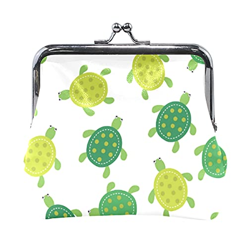 Multi 7 Schwarz-weißer Wolf im Traumfänger auf dunkelgrauem Hintergrund Damen-Leder-Geldbörse Haspe Kartenschlüssel-Geldbörse Kleine Schnalle Handtaschenetui Kiss Lock Clutch-Tasche für Mädchen Damen von IUBBKI