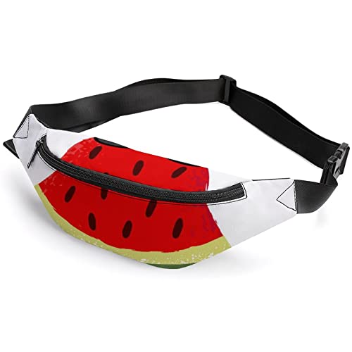 Niedliche Wassermelone mit Sonnenbrille Niedliche Happy Dragons Bauchtasche, Sportgürteltasche für Erwachsene, Kinder, für Männer und Frauen von IUBBKI