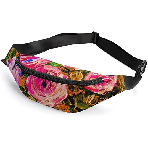 Oil Rose Pattern Oil Rose Pattern Fanny Pack, Sport-Gürteltasche für Erwachsene und Kinder für Männer und Frauen von IUBBKI