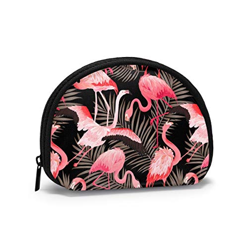 Pinke Flamingos, Gummiente mit Sonnenbrille, Geldbörse, Geldbörse, Kleingeldtasche, flippiger Schlüsselhalter, Reißverschluss, kleine Kosmetik-Make-up-Taschen von IUBBKI