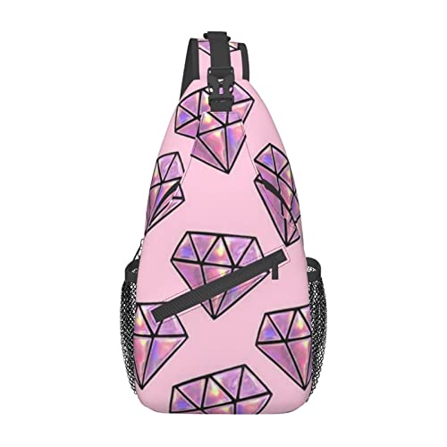 Rosafarbenes Rautenmuster, Paar, Papageien, olivfarbene Umhängetasche, Schulterrucksack, Brusttasche, lässiger Umhängetasche, Tagesrucksack für Damen und Herren, Wandern, Reisen Rosafarbenes Rautenmuster, Paar, Papageien, olivfarbene Umhängetasche, Schulterrucksack, Brusttasche, lässiger Umhängetasche, Tagesrucksack für Damen und Herren, Wandern, Reisen von IUBBKI