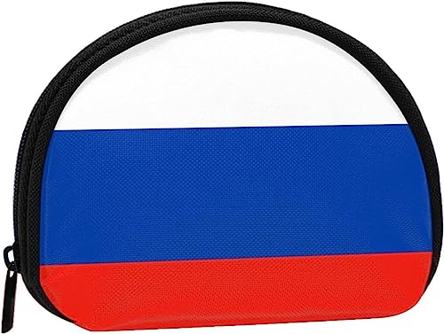 Russland-Flagge, für Damen und Mädchen, niedlich, modisch, Geldbörse, Geldbörse, Tasche, Kleingeldtasche, Schlüsselhalter von IUBBKI