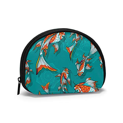 Schwimmender Koi-Fisch cLovely Black Chihuahua Münzgeldbörse Geldbörsen Kleingeldbeutel Mode Schlüsselhalter Reißverschluss Kleine Kosmetik-Make-up-Taschen von IUBBKI