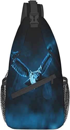 Stylische Brust-Sling-Tasche Owl Wildlife Night Elf Went in Search of Prey, Crossbody-Schulterrucksack, verstellbare Brusttasche, leichter, lässiger Tagesrucksack für Männer, Frauen, Outdoor-Sportarte Stylische Brust-Sling-Tasche Owl Wildlife Night Elf Went in Search of Prey, Crossbody-Schulterrucksack, verstellbare Brusttasche, leichter, lässiger Tagesrucksack für Männer, Frauen, Outdoor-Sportarte von IUBBKI