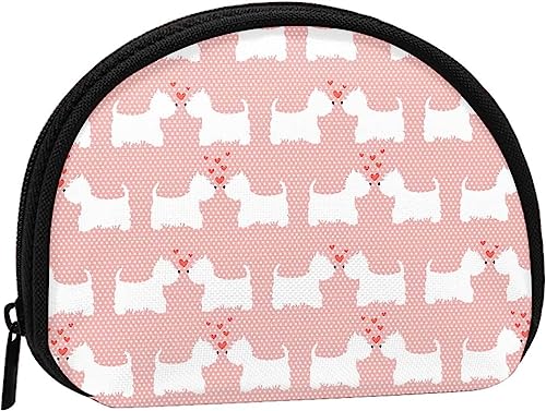 Westie-Hunde-Muster, für Damen und Mädchen, niedlich, modisch, Geldbörse, Geldbörse, Tasche, Kleingeldtasche, Schlüsselhalter von IUBBKI