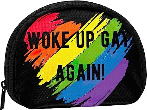 Woke Up Gay Again Geldbörse für Damen und Mädchen, niedliche modische Tasche, Wechseltasche, Schlüsselhalter, Damen-Geldbörse, Geschenk von IUBBKI