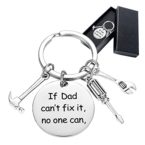 IUDWCG 1 Pcs Hammer Schraubenschlüssel Schraubendreher Schlüsselanhänger Geschenk für Dad's Geburtstag Dad's Keychain Geschenkideen Vater Urlaub Geschenk von Tochter und Sohn von IUDWCG