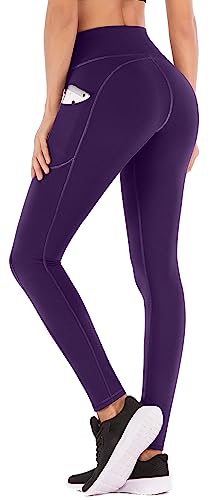 IUGA Sport Leggings Damen mit Taschen, Tummy Control, Sporthose Damen High Waist 4 Way Stretch Yogahose mit Taschen von IUGA