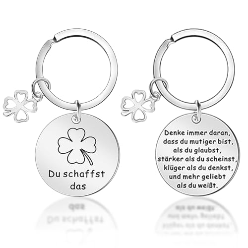 2 Stück SchlüSselanhänger glücksbringer,Mutmacher Geburtstagsgeschenk,Muttertag Geschenk,Kleinigkeiten Freunde Kollegen,Kolleginnen Arbeitskollegin,Ruhestand Abschiedsgeschenke,Jobwechselkleine von IUHRIE