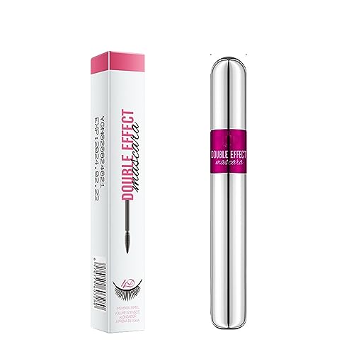 4D-Mascara mit doppeltem Effekt, dick und lang, 2-in-1 und nicht verschmierendes Make-up Max Mascara (Red, One Size) von IUNSER