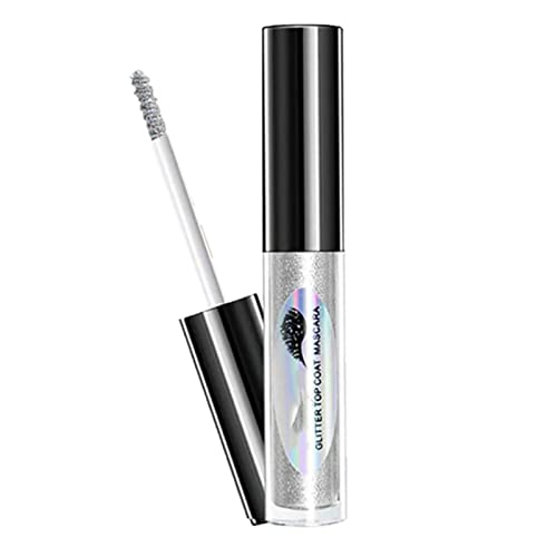 4D Mascara und wasserfeste Wimperntusche Wimpernmantel Diamantspitze glänzend funkelnder Glitzer Verlängerung Verdickung für Party-Wimperntusche Mascara Double Wand (A, One Size) von IUNSER