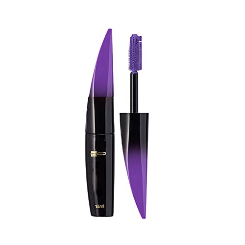 4D Silk Fiber Lash Mascara Natural Smudges Proof Mascara verlängert und dick lang Mascara Dual (Purple, One Size) von IUNSER