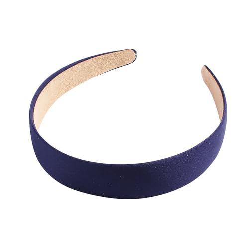 Breite, elastische, modische Stirnbänder, Haarschmuck, Kopfbedeckung für Frauen und Mädchen Haarspangen Ohne (Navy, One Size) von IUNSER