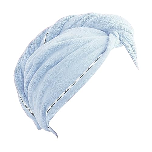Fleece Absorbing Instant Women Towel Drying Cap Thickened Shower Hair Coral Bathroom Products Conditioning Shampoo Curly Hair (Blue, One Size) von IUNSER