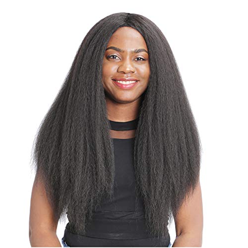 Haare lockig Micro-Locken Perücke Damen afrikanisch lange Kopfbedeckung schwarze Kopfbedeckung Perücke Braune Perücke Kurz Cosplay (black, One Size) von IUNSER