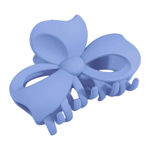 Haarspange mit Fliege für Damen, gefrostet, einfache Haarspange mit Clip-Rückseite, Premium-Haar-Accessoires Haarspange Maus (Blue, One Size) von IUNSER