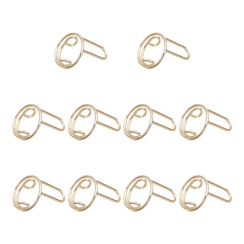 IUNSER Wudu Nagelringe, nicht anlaufend, 10 Stück, verstellbar, kein, kein Damen-Geschenk, Ring-Set für HALAL-NÄGEL, Dekoration (10 Stück) Ringe Aus Kette (Gold, One Size) von IUNSER