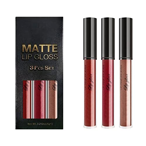 Lippenstift-Setliquid Langanhaltende Wirkung Hochzeitsfeiernalle Mädchen Lippenstift compatible with Machen (D, One Size) von IUNSER