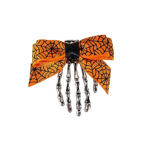 Original Halloween Haarspange Vintage Hand Schmetterling Schleife Kopfschmuck Haarnadel Haarschmuck für Hinterkopf Abteilklammern Friseurbedarf (B, 8x6x1cm) von IUNSER