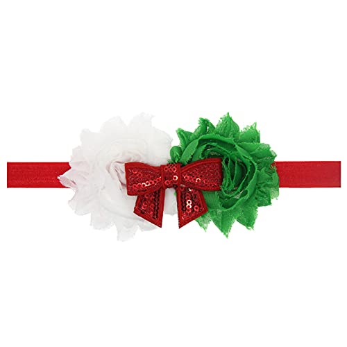 Weihnachts-Bogen-Stretch-Stirnband, elastisches Stirnband, Kinder-Stirnband, Baby-Stirnband für ein Geschenk Gummibärchen Haare (A, One Size) von IUNSER