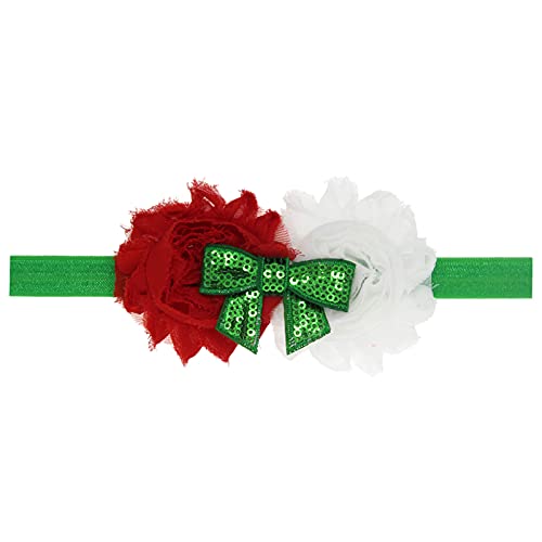 Weihnachts-Bogen-Stretch-Stirnband, elastisches Stirnband, Kinder-Stirnband, Baby-Stirnband für ein Geschenk Gummibärchen Haare (B, One Size) von IUNSER