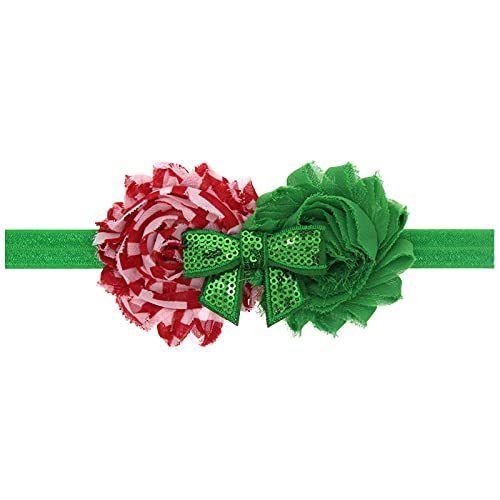 Weihnachts-Bogen-Stretch-Stirnband, elastisches Stirnband, Kinder-Stirnband, Baby-Stirnband für ein Geschenk Gummibärchen Haare (D, One Size) von IUNSER