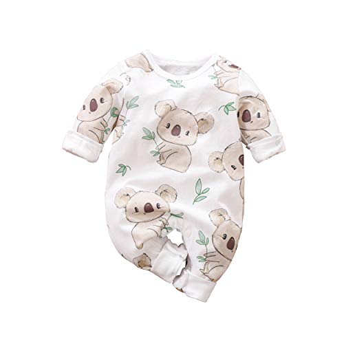 IURNXB Neuge borenes Baby Mädchen Männlich Spielanzug Kleines Kleinkind Nette Druck Sommer Lange Hülsen Overall Kleidung von IURNXB