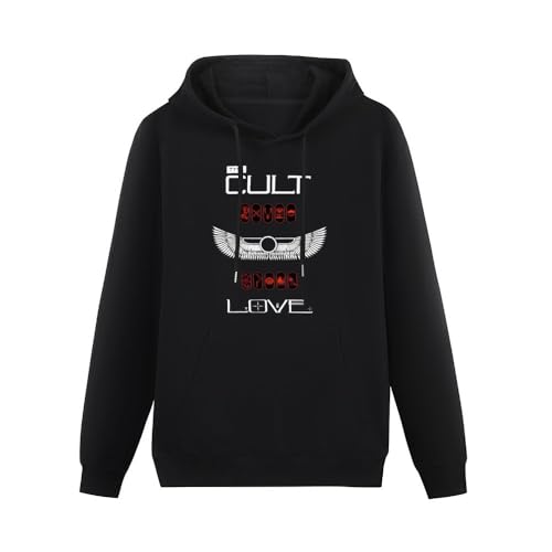 IUTffzr The Cult Logo Mens Pullover Sweatshirts Fashion Casual Unisex Black Hoodies XL von IUTffzr