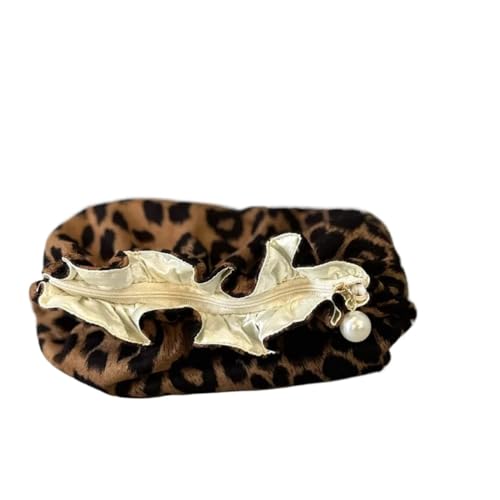 Mode Frauen Perle Reißverschluss Make-Up Tasche Große Kapazität Kulturbeutel Reise Organizer Tasche Damen Leopard Gedruckt Make-Up Taschen Geschenk für Mädchen Frauen(S 17 * 7.5 * 10CM) von IUVYTA