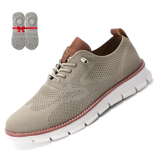 IUWEHGEGW Wearbreeze-Schuhe for Herren, Breeze-Schuhe for Herren, Urban-Schuhe for Herren, besonders Bequeme Schuhe, Bootsschuhe for Hineinschlüpfen for das Fußgewölbe (Color : Khaki, Size : 41 EU) von IUWEHGEGW