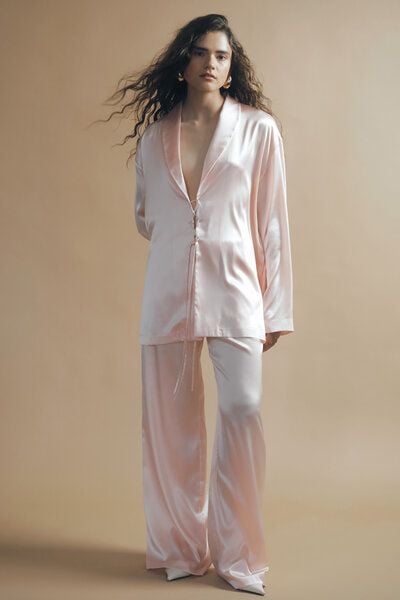 IVA RYCH Bluse aus Seide in Pyjama-Stil I Deadstock von IVA RYCH