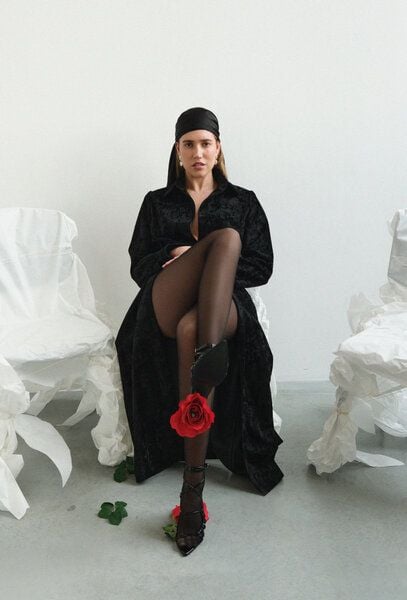 IVA RYCH Strukturiertes Hemdkleid I Deadstock von IVA RYCH