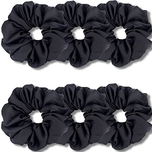 IVARYSS Big Scrunchies for Women Thick Hair, Premium Satin Weicher als Seide, XL 6 Zoll Extra Large Scrunchy Elastic Hair Bands Accessories, 6 Pack, Schwarz IVARYSS Big Scrunchies for Women Thick Hair, Premium Satin Weicher als Seide, XL 6 Zoll Extra Large Scrunchy Elastic Hair Bands Accessories, 6 Pack, Schwarz von IVARYSS