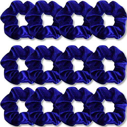 IVARYSS Haargummis, Königsblau, hochwertig, weicher Samt, dicke Haargummis, unifarben, Haarschmuck für Damen und Mädchen, 12 Stück IVARYSS Haargummis, Königsblau, hochwertig, weicher Samt, dicke Haargummis, unifarben, Haarschmuck für Damen und Mädchen, 12 Stück von IVARYSS