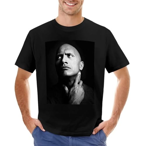 Dwayne-Johnson-T-Shirt-Customized-t-Shirts-t-Shirt-Man-Oversized-t-Shirt-Graphics-t-Shirt Black 3XL von IVELLDAY