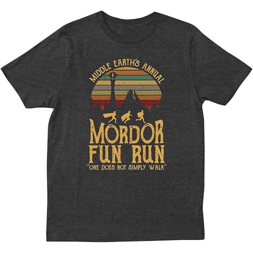 IVELLDAY Middle Earths Annual Mordor Fun Run One Does Not Simply Walk Vintage Tshirt Black M von IVELLDAY