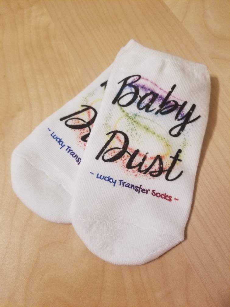 Ivf Socken, Geschenk, Ersatzmutter, Lucky Transfer Socken - Baby Dust Mit Feenstaub, Glück Day, Babystaub, Viel von IVFSurrogacyGoodies