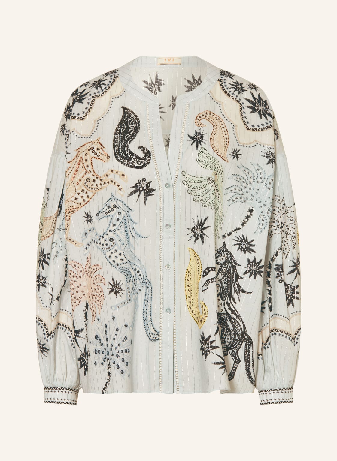 Ivi Collection Bluse Mit Glitzergarn blau von IVI collection