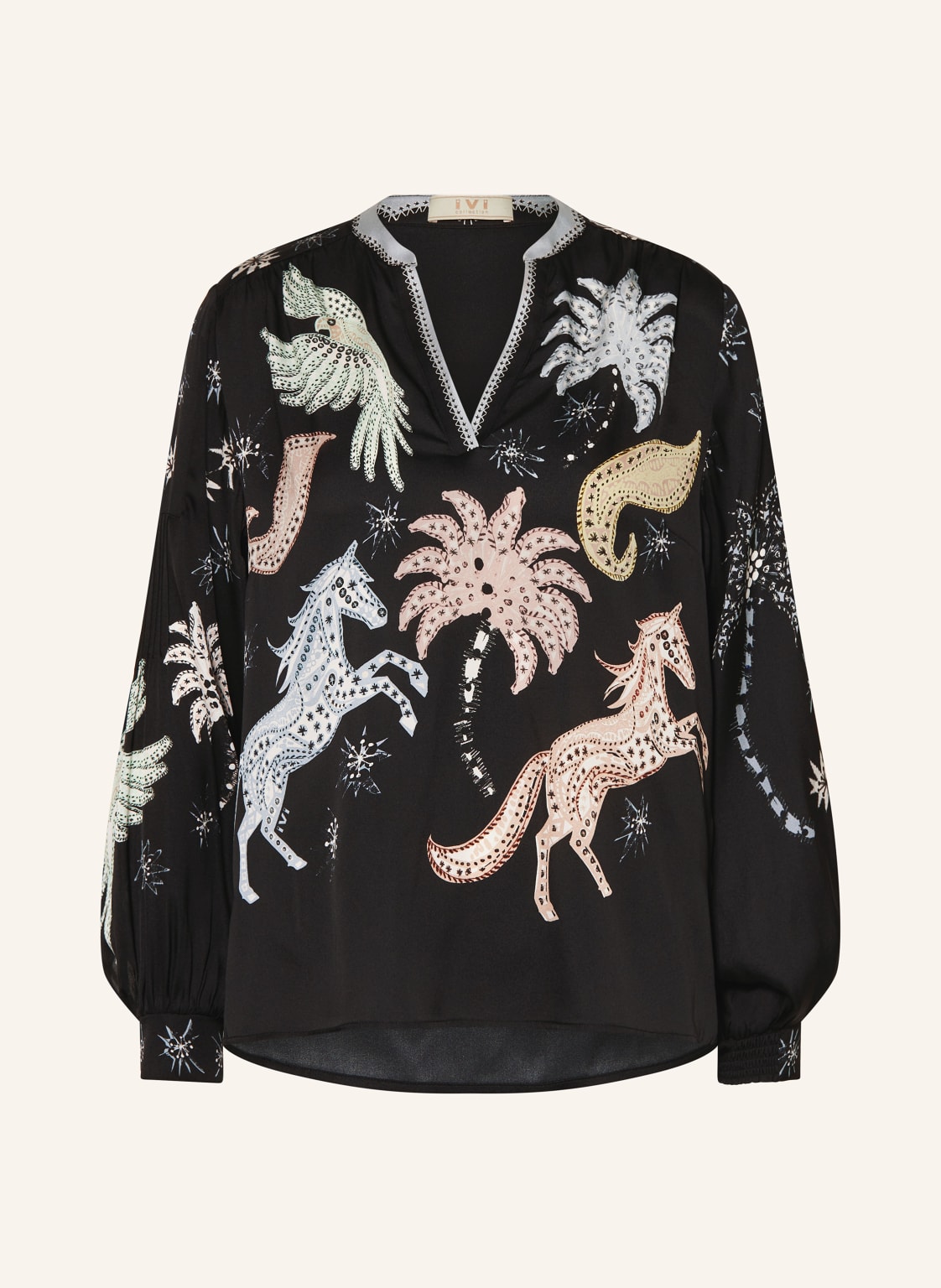 Ivi Collection Blusenshirt Aus Seide schwarz von IVI collection