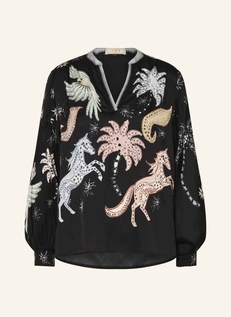 Ivi Collection Blusenshirt Aus Seide schwarz von IVI collection