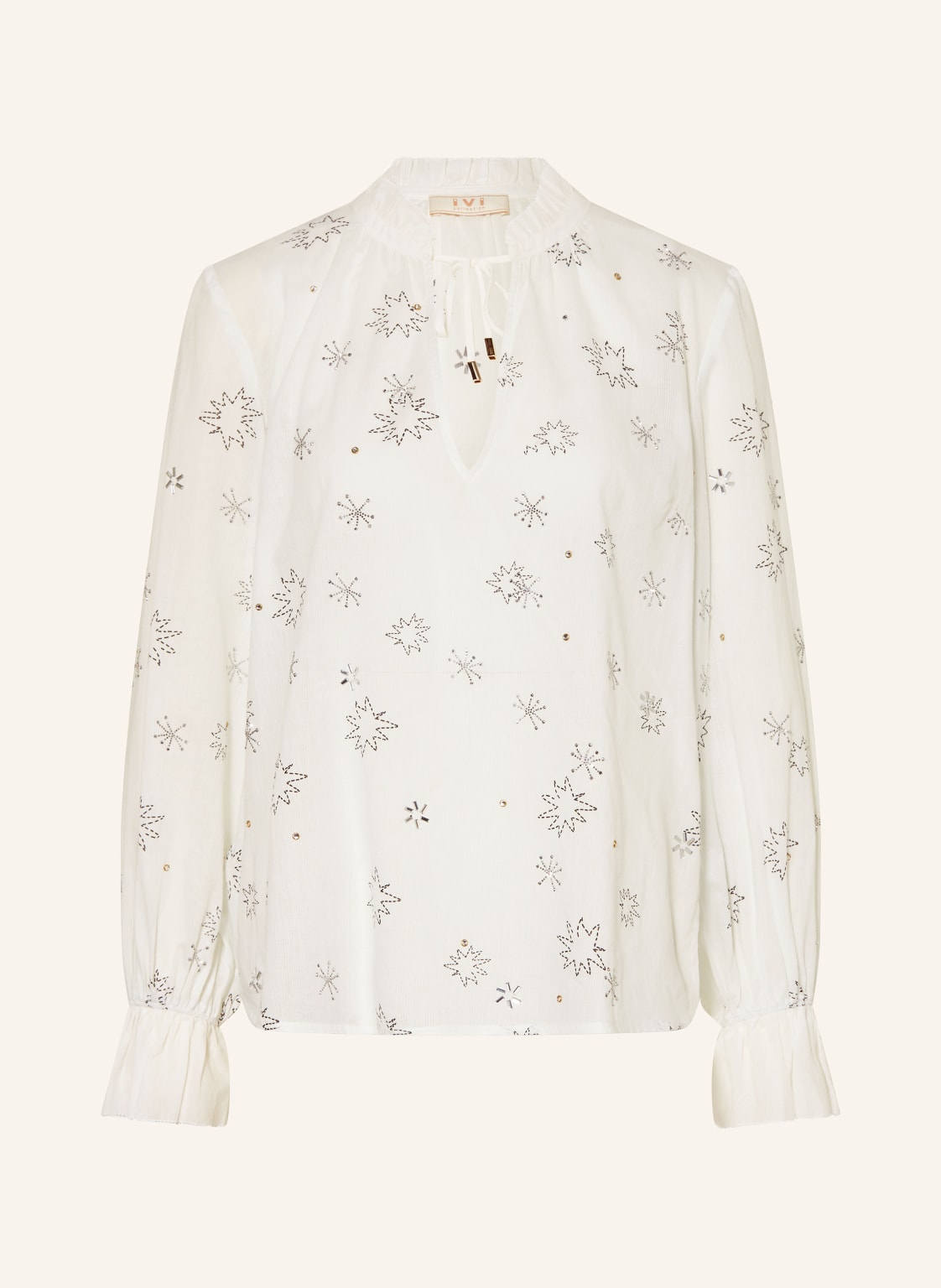 Ivi Collection Blusenshirt Mit Schmucksteinen weiss von IVI collection