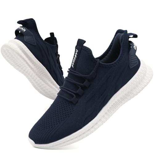 IVQDZL Herren Schuhe Sportschuhe Turnschuhe Slip in Laufschuhe Fitnessstudio Herrenschuhe Sommer Freizeitschuhe Tennisschuhe Hallenschuhe Männer Sneaker Blau Größe 50 EU von IVQDZL