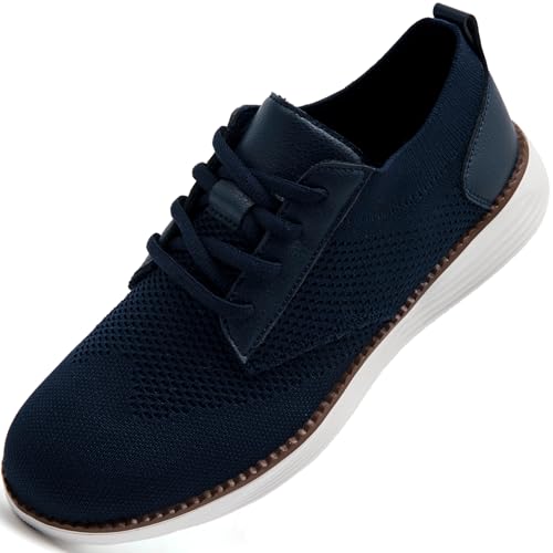 IVQDZL Schuhe Herren Anzugschuhe Atmungsaktiv Business Freizeitschuhe Sportschuhe Turnschuhe Laufschuhe Slip On Oxfords Elegante Hochzeit Formale Moderne Männer Draußen Blau EU 46 von IVQDZL