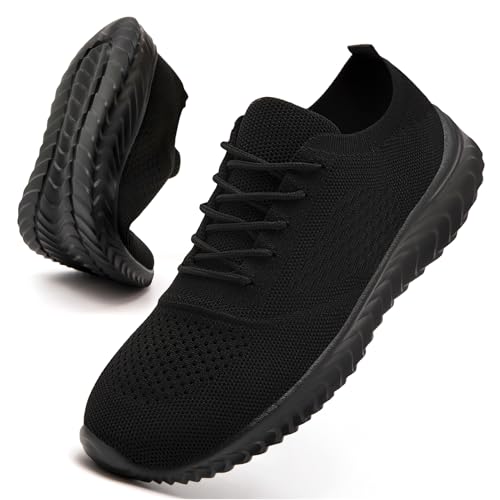 IVQDZL Sneaker Damen Laufschuhe Turnschuhe Sportschuhe Hallenschuhe Leichte Schuhe Walkingschuhe Joggingschuhe Freizeitschuhe Straßenlaufschuhe Schwarz 38 EU von IVQDZL