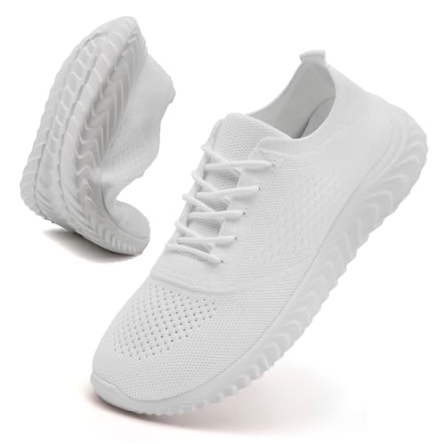 IVQDZL Sneaker Damen Schuhe Sommer Laufschuhe Sportschuhe Joggingschuhe Hallenschuhe Leichte Freizeitschuhe Straßenlaufschuhe Walkingschuhe Turnschuhe Weisse 42 EU von IVQDZL