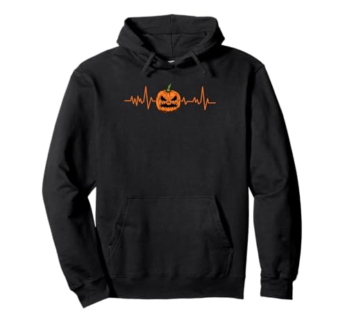 Halloween Bekleidung Kürbis Herzschlag Halloween Männer Frauen Kinder Pullover Hoodie von IVRY