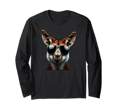 Känguru mit Sonnenbrillen-Design für Männer, Frauen und Kinder Langarmshirt von IVRY