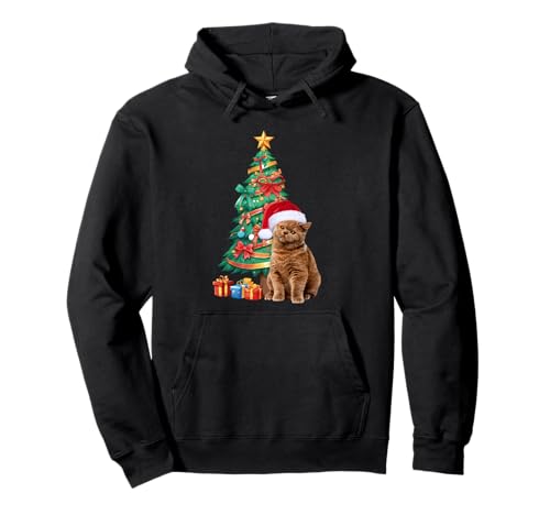 Lustiger Katzen-Weihnachtsbaum, niedliche Katzen für Frauen, Männer, Mädchen, Jungen Pullover Hoodie von IVRY