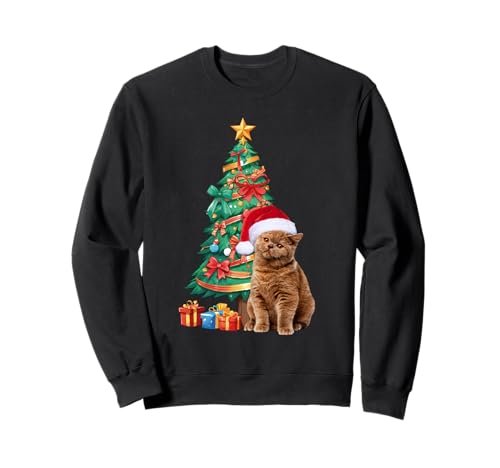 Lustiger Katzen-Weihnachtsbaum, niedliche Katzen für Frauen, Männer, Mädchen, Jungen Sweatshirt Lustiger Katzen-Weihnachtsbaum, niedliche Katzen für Frauen, Männer, Mädchen, Jungen Sweatshirt von IVRY